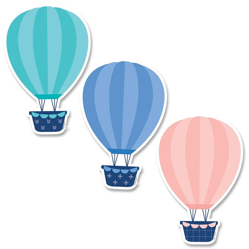 Creative Teaching Press Calm & Cool Hot Air Balloons Cut Outs, 6 in, CTP 8666 - Image 1